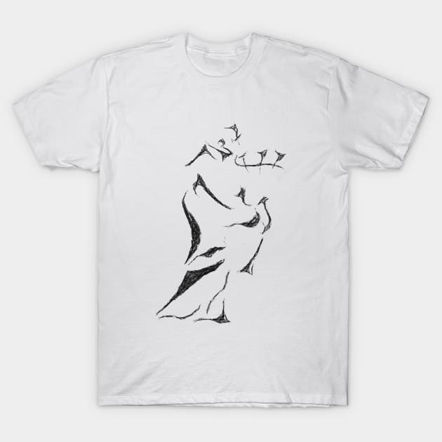 Bagpiper Sketch T-Shirt by Lonely_Busker89